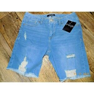 New Energie size 7 women's juniors distressed bermuda short